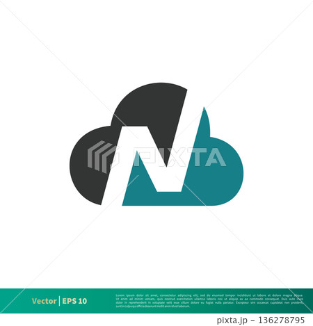 N Letter Cloud Logo Template Illustration Design. Vector EPS 10. 136278795