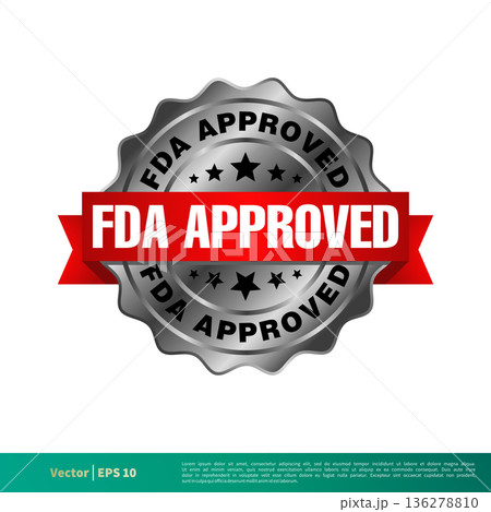 FDA Approved Seal Badge Vector Template Illustration Design. Vector EPS 10. 136278810