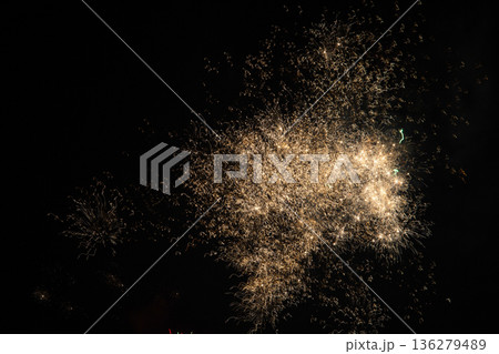 Fireworks celebrating the coming new year. 136279489