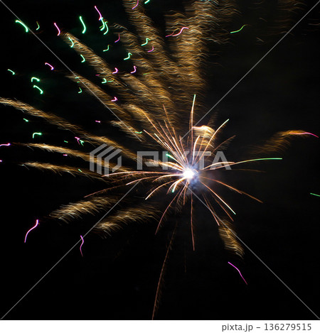 Fireworks celebrating the coming new year. 136279515