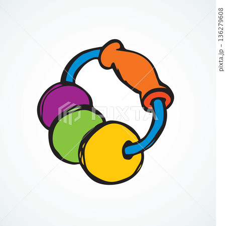 Rattle. Vector drawing Rattle. Vector drawing 136279608