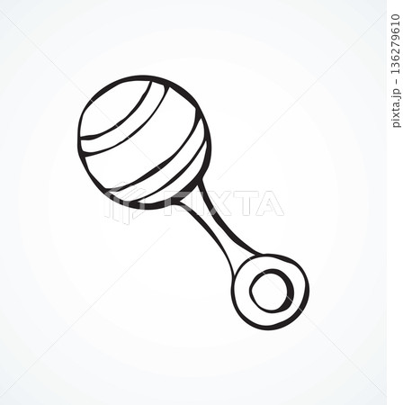 Rattle. Vector drawing Rattle. Vector drawing 136279610