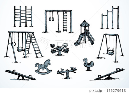Vector drawing. Playground toy element 136279618