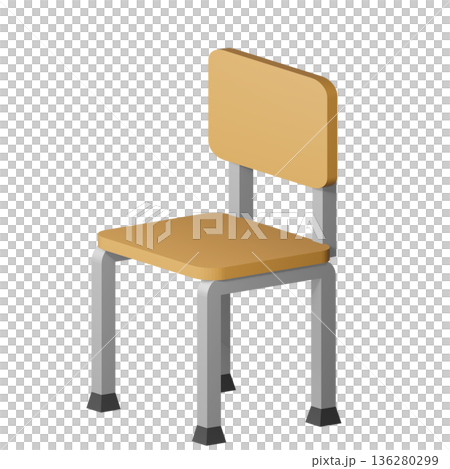Japanese school chairs | 3DCG 136280299