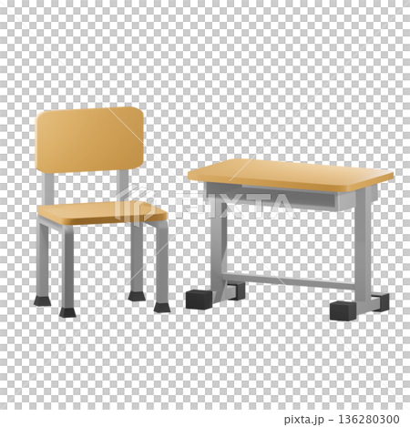 Japanese school chairs and desks | 3DCG Japanese school chairs and desks | 3DCG 136280300