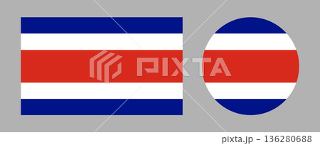 Rounded, rectangle badges National flag of Costa Rica. Set of Costa Rica flag circular, rectangular icons. Backdrop flag of Costa Rica. Rounded, rectangle badges National flag of Costa Rica. Set of Costa Rica flag circular, rectangular icons. Backdrop flag of Costa Rica. 136280688