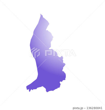 Map of Liechtenstein, sign silhouette. World Map Globe. Vector Illustration isolated on white background. Europe continent 136280841