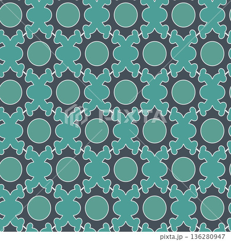Seamless pattern with geometric aboriginal ornament. Ethnic tribal rounded color background. Afican, australian motiph. Dots painting. Vector illustration, template design for cloth, card, fabric Seamless pattern with geometric aboriginal ornament. Ethnic tribal rounded color background. Afican, australian motiph. Dots painting. Vector illustration, template design for cloth, card, fabric 136280947