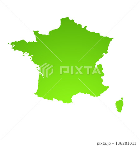 Map of France, sign silhouette. World Map Globe. Vector Illustration isolated on white background. Europe continent Map of France, sign silhouette. World Map Globe. Vector Illustration isolated on white background. Europe continent 136281013