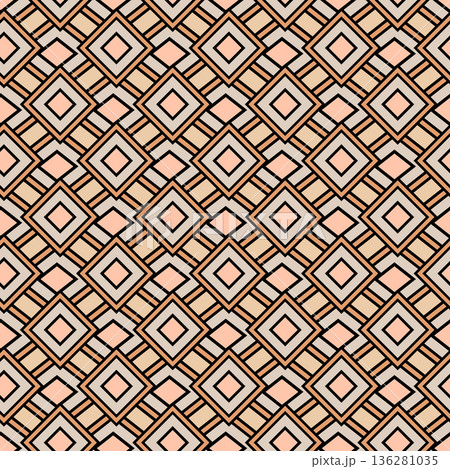 Arabic morrocan arabesque seamless pattern with colorful elements. Geometric background. Design greeting card Islamic ornamental colorful detail of mosaic. Vector illustration Arabic morrocan arabesque seamless pattern with colorful elements. Geometric background. Design greeting card Islamic ornamental colorful detail of mosaic. Vector illustration 136281035