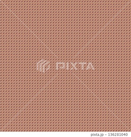 Geometric houndstooth brown and white seamless pattern with pied-de-poule ornament. Monochrome graphic design. Modern minimalist stylish squared background. Vector chequered motif for fabric, textile 136281040