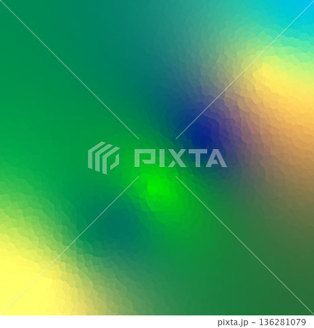 Polygonal rainbow mosaic background. Abstract low poly vector illustration. Triangular pattern in halftone style. Template geometric business design with triangle for poster, banner, card, flyer 136281079
