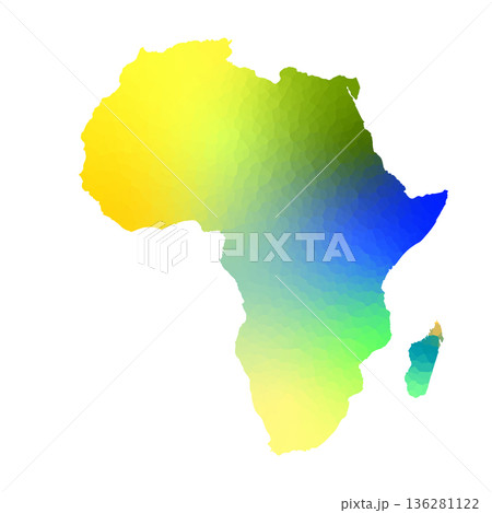 Map of Africa, sign silhouette. World Map Globe. Vector Illustration isolated on transparen background. African continent 136281122