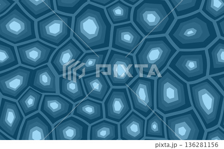 Abstract modern turtle shell seamless pattern. Animals trendy background. Orange decorative vector illustration for print, fabric, textile. Modern ornament of stylized skin 136281156