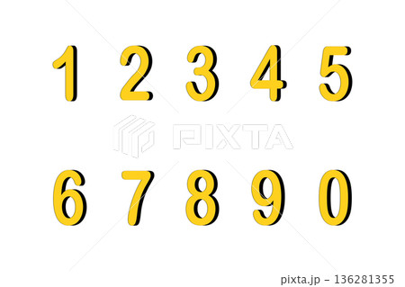 Set of colorful numbers. Vector illustration. Template elements for greeting card, web design. Mathematics educational children game Set of colorful numbers. Vector illustration. Template elements for greeting card, web design. Mathematics educational children game 136281355