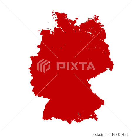 Map of Germany, sign silhouette. World Map Globe. Vector Illustration isolated on white background. Europe continent Map of Germany, sign silhouette. World Map Globe. Vector Illustration isolated on white background. Europe continent 136281431