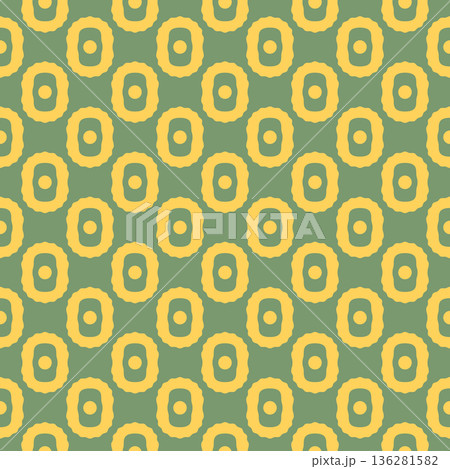 Arabic morrocan arabesque seamless pattern with colorful elements. Geometric background. Design greeting card Islamic ornamental colorful detail of mosaic. Vector illustration 136281582