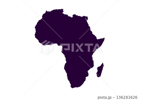 Map of Africa, sign silhouette. World Map Globe. Vector Illustration isolated on transparen background. African continent Map of Africa, sign silhouette. World Map Globe. Vector Illustration isolated on transparen background. African continent 136281626