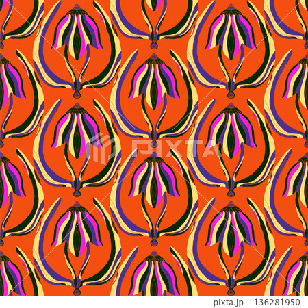 abstract background with colorful leaves 136281950
