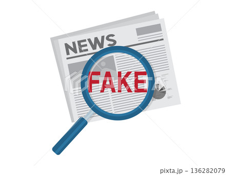 Find fake news with white background flat design vector illustration Find fake news with white background flat design vector illustration 136282079