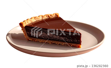 濃厚チョコレートタルトのイラスト 上品でリッチなスイーツ 136282360