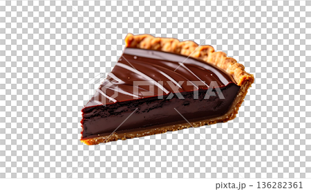 濃厚チョコレートタルトのイラスト 上品でリッチなスイーツ 136282361
