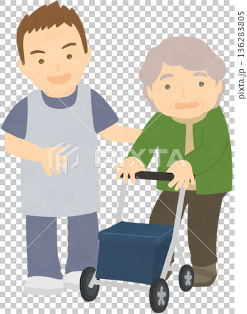 護理人員和老人 136283805