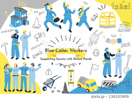 建設の現場で働く人たち 136283909
