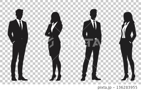 Silhouette [Businessman Woman] 136283955