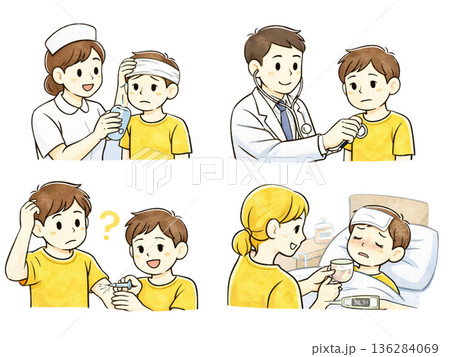 予防接種を受ける若い男性 136284069