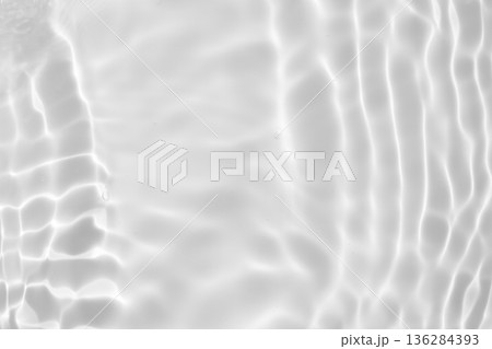 Abstract white transparent water shadow surface texture natural ripple background 136284393