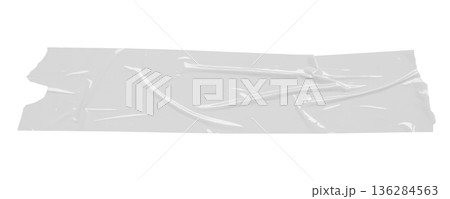 White adhesive plastic tape isolated on white background White adhesive plastic tape isolated on white background 136284563