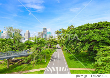 緑が多い都会の公園 緑が多い都会の公園 136284620
