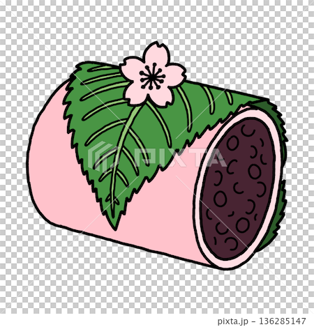 シンプルな可愛い桜餅 136285147