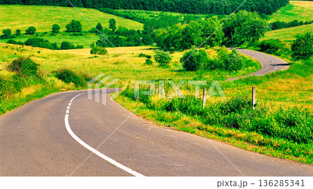 ハンガリーの美しい田園風景 136285341