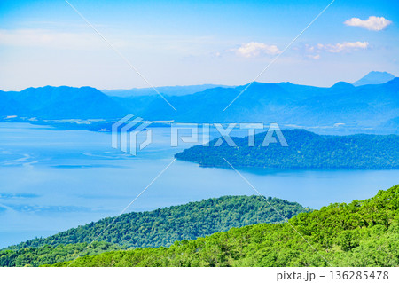 爽快 北海道 屈斜路湖展望台 136285478