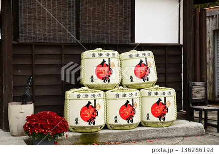 福島県の観光名所大内宿 福島県の観光名所大内宿 136286198