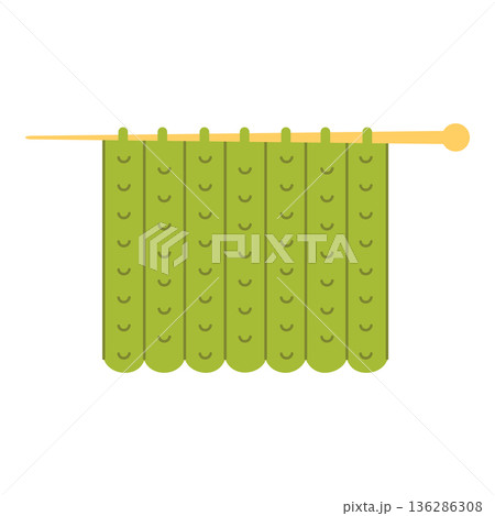 Crochet knitting. Isolated white background. Vector illustration. Hand-drawn Crochet knitting. Isolated white background. Vector illustration. Hand-drawn 136286308