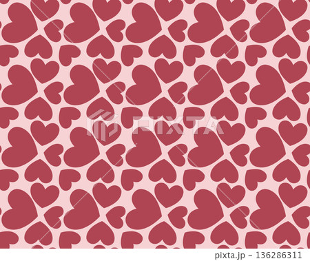 Heart Pattern. Isolated background. Vector illustration 136286311