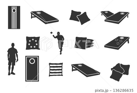 Cornhole svg bundle, Cornhole silhouette bundle, Cornhole bundle, Cornhole silhouettes, Cornhole board, bag, player, svg, Cornhole icon set, Cornhole svg. 136286635