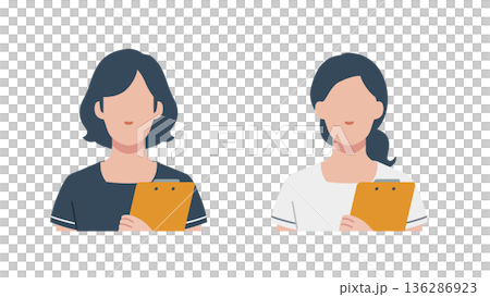 拿著寫字板的美容師 136286923