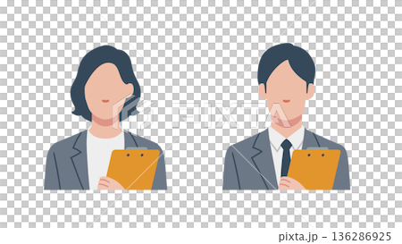 拿著寫字板的商務人士 136286925