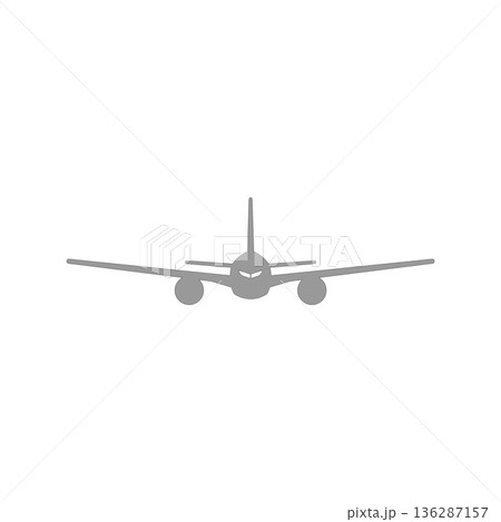 airplane icon in black color airplane icon in black color 136287157