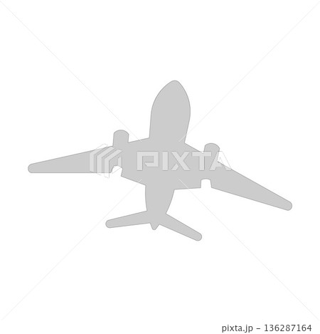 flat in black and white mobile application airplane 136287164
