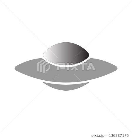 flat in black and white ufology flying design 136287176