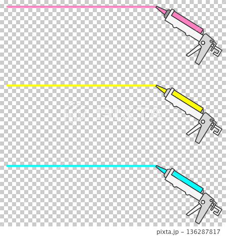 用於建築工程的填縫槍，也用於 DIY 專案中的防水和黏合密封。 136287817