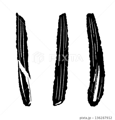 料理に使われるレモングラスの太い茎・根元のイラスト 136287912