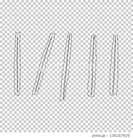 切割成細長條狀的檸檬草葉子和莖的輪廓素材 切割成細長條狀的檸檬草葉子和莖的輪廓素材 136287920