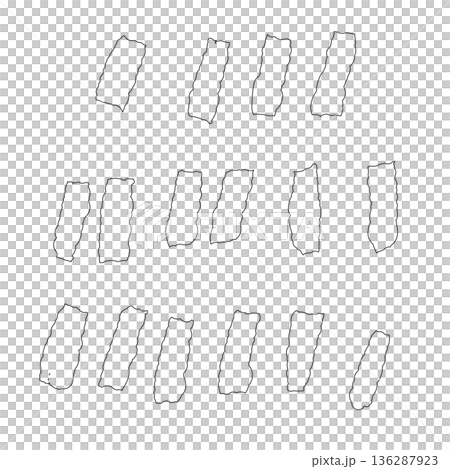 Line drawing chips of chopped dried lemongrass for herbal tea Line drawing chips of chopped dried lemongrass for herbal tea 136287923