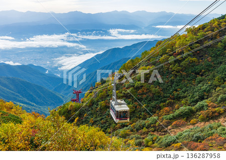 秋の中央アルプス 紅葉の千畳敷カール 駒ヶ岳ロープウェイ 秋の中央アルプス 紅葉の千畳敷カール 駒ヶ岳ロープウェイ 136287958